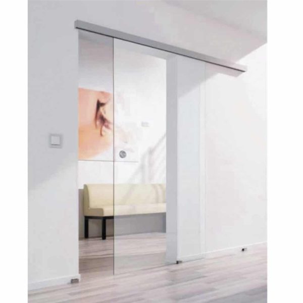 Kit coulissant sur rail alu pour porte verre – Image 3