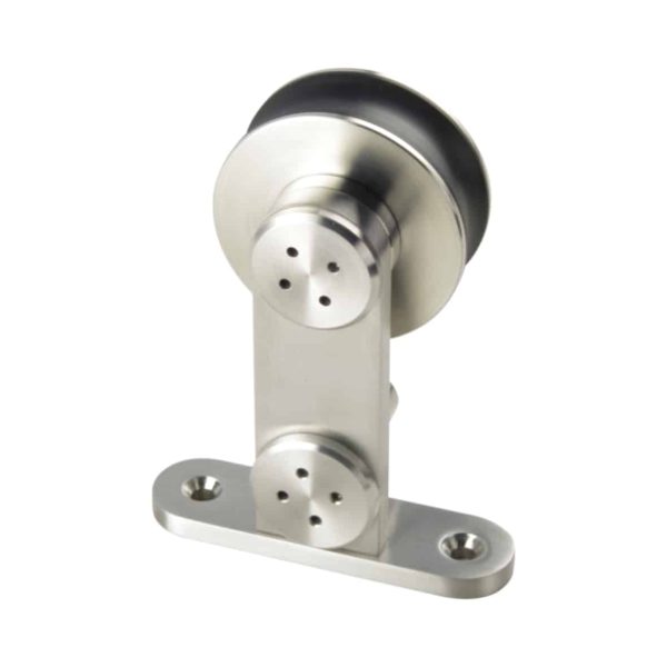 Kit coulissant sur rail inox rond pour porte bois – Image 2