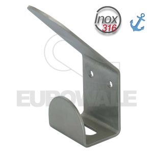 Patère 2 têtes en inox 316