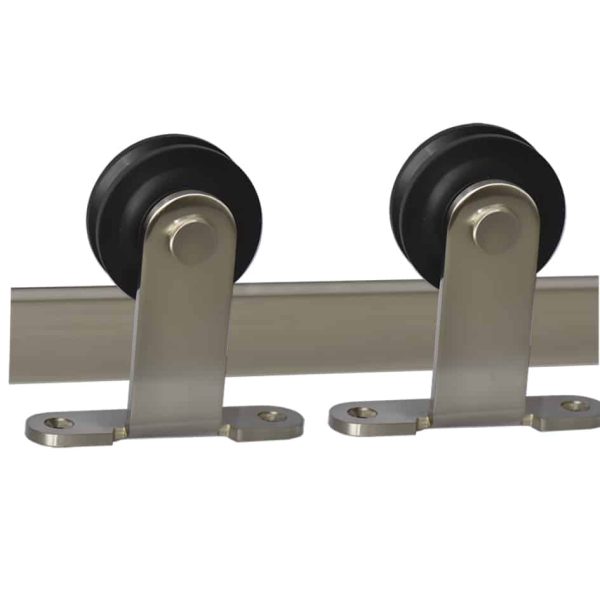 Kit coulissant sur fer plat Nickelé Mat – Image 2